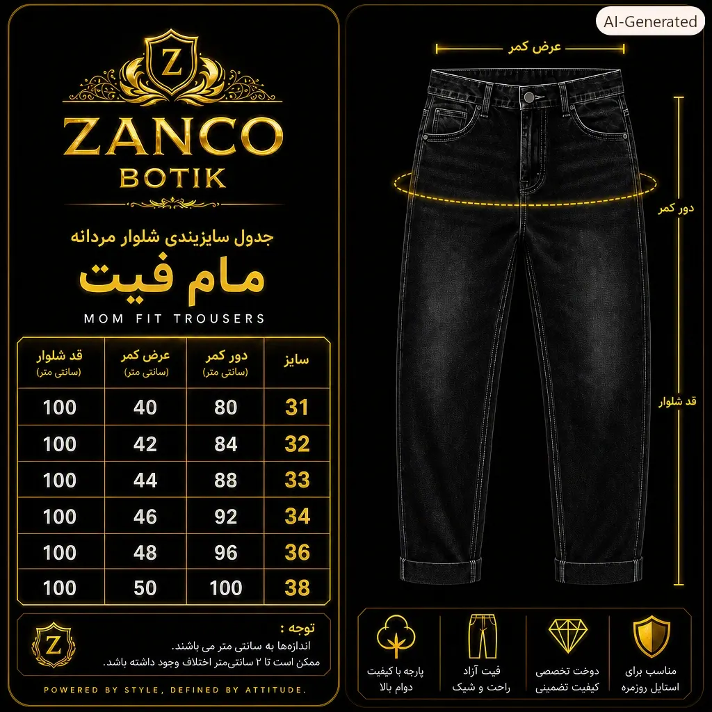 شلوار مام فیت مردانه جین پارچه ترک وارداتی کجراه درجه یک گرم بالا ذغالی